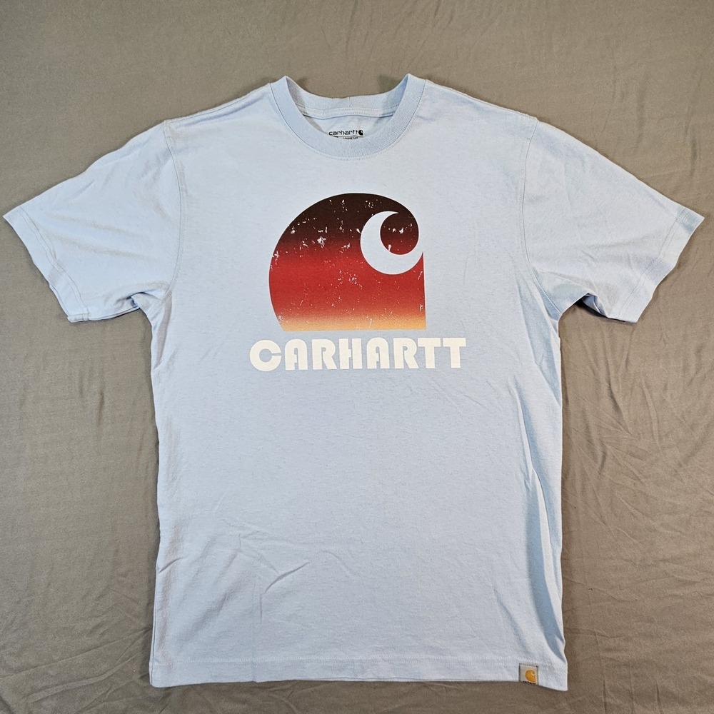 Carhartt T Shirt Mens Small Loose Fit Heavyweight Short Sleeve C Graphic